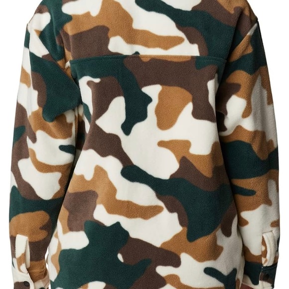 Columbia Women's Benton Springs™ Fleece Shirt Jacket Camo size large - Picture 2 of 8